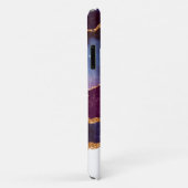 青と紫の宇宙&星と金ゴールドリボン Case-Mate iPhoneケース (裏面/右)