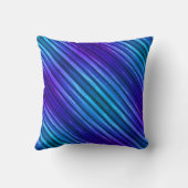青と紫の対角線ストライプの クッション (裏面)