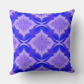 青と紫の幾何学模様 クッション (裏面)