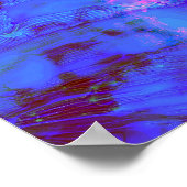 青と紫の抽象デザイン ポスター (角)