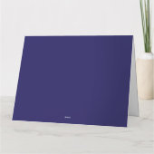 青と紫の抽象芸術シェイプがブレンド カード (裏面)