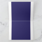 青と紫の抽象芸術シェイプがブレンド カード (内部)