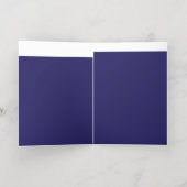 青と紫の抽象芸術シェイプがブレンド 箔グリーティングカード (内側レイダウン)