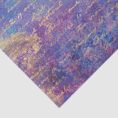 青と紫の抽象芸術孔雀の色の切り離し 薄葉紙 (詳細)