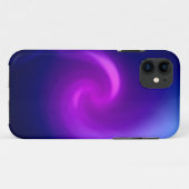 青と紫の抽象芸術背景 Case-Mate iPhoneケース (裏面(横))