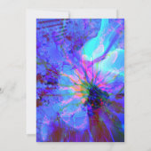 青と紫の抽象芸術誕生日パーティーの招待 招待状 (裏面)