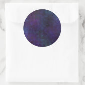 青と紫の抽象芸術、グランギーのデジタルアート ラウンドシール (バッグ)