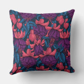 青と紫の明るい赤紫色 クッション (裏面)