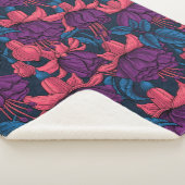 青と紫の明るい赤紫色 シェルパブランケット (3/4)