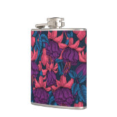 青と紫の明るい赤紫色 フラスク (左)