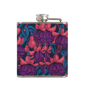 青と紫の明るい赤紫色 フラスク (裏面)