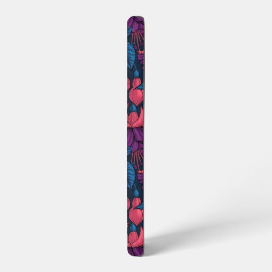 青と紫の明るい赤紫色 SAMSUNG GALAXYケース (左側面)