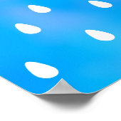 青と紫の曇り空の雨。 ポスター (角)