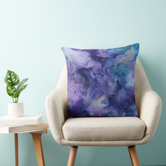 青と紫の枕 クッション (椅子)