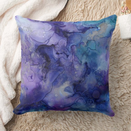 青と紫の枕 クッション (ブランケット)