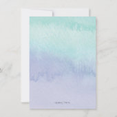 青と紫の水彩洗浄ノートカード ノートカード (裏面)