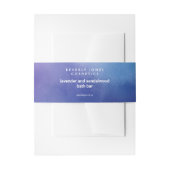 青と紫の水彩石鹸ベリーバンド 招待状ベリーバンド (正面例)