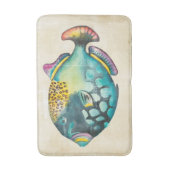 青と紫の水族館魚 バスマット (正面縦)