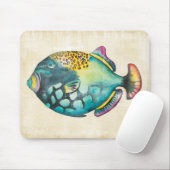 青と紫の水族館魚 マウスパッド (マウス)