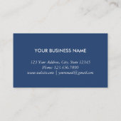 青と紫の水色と金ゴールドホイルフェイクー 名刺 (裏面)