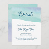 青と紫の水色のウォッシュエンクロージャカード エンクロージャーカード (正面/裏面)