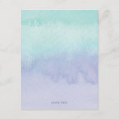 青と紫の水色のウォッシュエンクロージャカード エンクロージャーカード (裏面)
