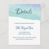 青と紫の水色のウォッシュエンクロージャカード エンクロージャーカード (正面)