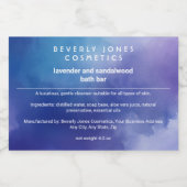 青と紫の水色のソープボックスラベル フードラベル (シングルラベル)