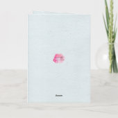 青と紫の水色のハッピーバースデーカード カード (裏面)