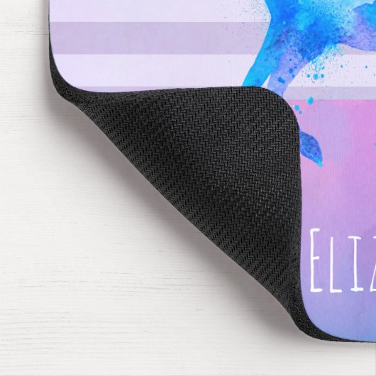 青と紫の水色の馬パーソナライズされた マウスパッド (コーナー)