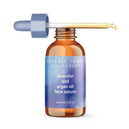 青と紫の水色スポイトボトルラベル ラベル