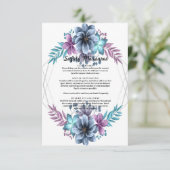 青と紫の水色フローラ安全対策 エンクロージャーカード (スタンド正面)