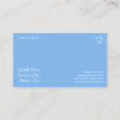 青と紫の水色ホログラフィックデザイン美しい 名刺 (裏面)