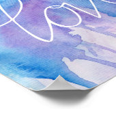 青と紫の水色 – 愛 |ポスター ポスター (角)