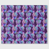 青と紫の氷のガラスの美しい女性 ラッピングペーパー (フラット)