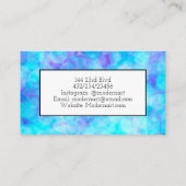 青と紫の泡抽象芸術流体アート 名刺 (裏面)