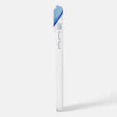 青と紫の流れるような形 iPhoneケース (左側面)
