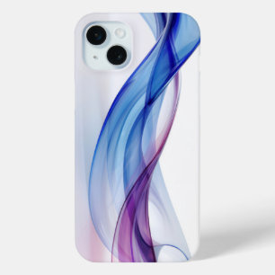 青と紫の流動型枠 iPhone 15 MINIケース