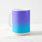 青と紫の海の霧 ミニマリストアート コーヒーマグカップ (正面左)