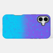 青と紫の海の霧　ミニマリストアート iPhoneケース (裏面横)