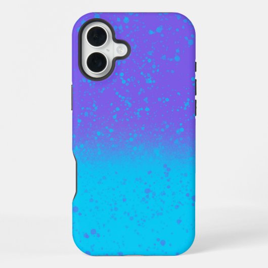 青と紫の海の霧　ミニマリストアート iPhoneケース (裏面)