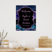 青と紫の海瑪瑙Sweet sixteenへようこそ ポスター (キッチン)