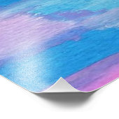 青と紫の渦巻き抽象芸術アート フォトプリント            (角)