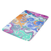 青と紫の渦巻き抽象芸術 バスマット (アングル)