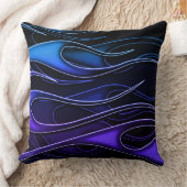 青と紫の炎 クッション (ブランケット)
