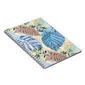 青と紫の熱帯葉の ノートブック (右側)