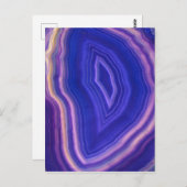 青と紫の瑪瑙のはがき ポストカード (正面/裏面)