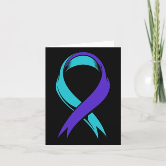 青と紫の甥の自殺予防 カード (正面)