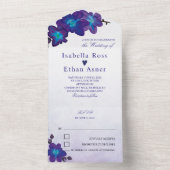 青と紫の結婚式招待状 オールインワン招待状 (内側)