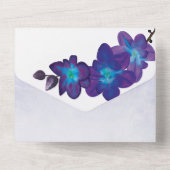 青と紫の結婚式招待状 オールインワン招待状 (裏面)